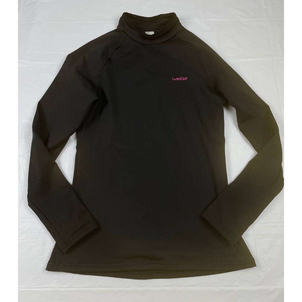 Wedze Decathlon Freshwarm Base Layer Top Womens Small Black Ski Thermal Shirt